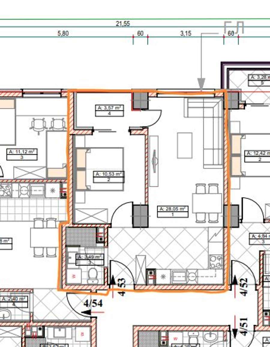 Apartament me dy dhoma gjumi në ndërtim në Kisela Voda - 1