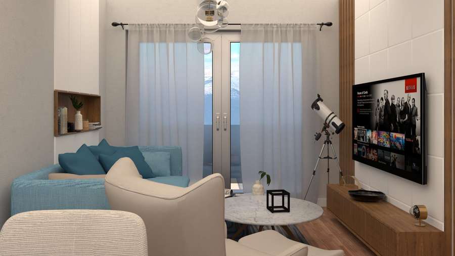 Apartament Dy-Dhomësh në Turistike-Leskajca 46 m² - 1