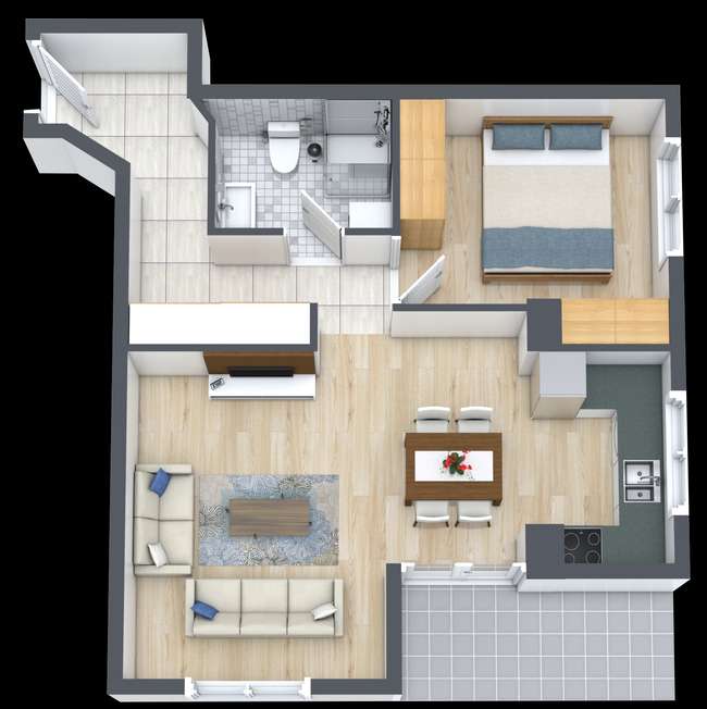 Apartament në qendër prej 58m2 - ZDRAVESKI - 2
